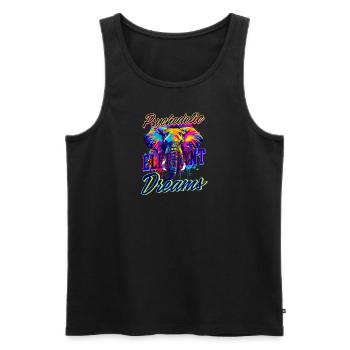 Elephant Psychedelic Elephant Dreams - Men's Premium Organic Tank Top - black - Front - AI Model Male 178 light (178cm)