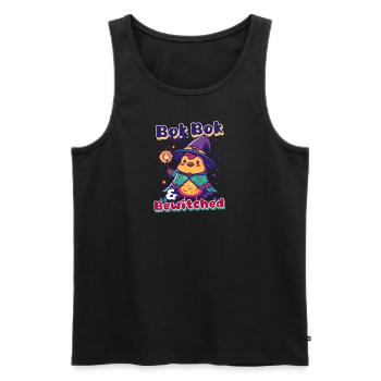 Halloween Chicken Bok Bok And Bewitched - Men's Premium Organic Tank Top - black - Front - AI Model Male 178 light (178cm)