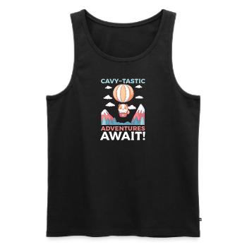 Meerschweinchen-Cavy-tastische Abenteuer warten auf Sie! - Männer Premium Bio Tank Top - Schwarz - Vorne - AI Model Male 178 light (178cm)