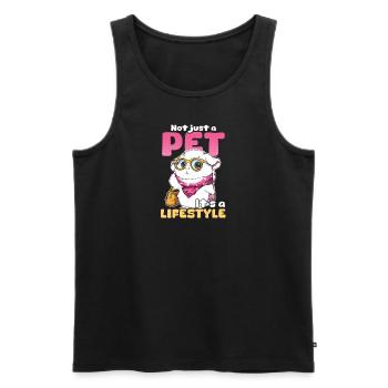 Meerschweinchen ist nicht nur ein Haustier, es ist ein Lebensstil - Männer Premium Bio Tank Top - Schwarz - Vorne - Michal (187cm)