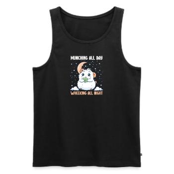 Meerschweinchen, das den ganzen Tag mampft, die ganze Nacht heult - Männer Premium Bio Tank Top - Schwarz - Vorne - AI Model Male 178 light (178cm)