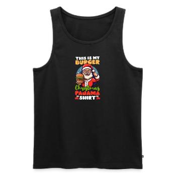 Burger Burger Tenue de pyjama Christmas Burger - Débardeur bio Premium Homme - noir - Devant - Michal (187cm)