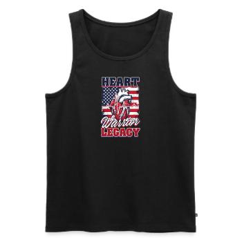 CHD Awareness Heart Warrior Legacy - Men's Premium Organic Tank Top - black - Front - Michal (187cm)