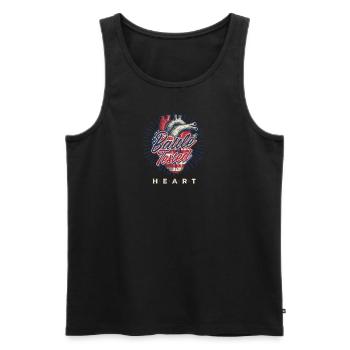 CHD Awareness Battle-Tested Heart - Men's Premium Organic Tank Top - black - Front - Michal (187cm)