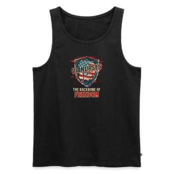VA Nurse VA Nurses: The Backbone Of Freedom - Men's Premium Organic Tank Top - black - Front - AI Model Male 178 light (178cm)