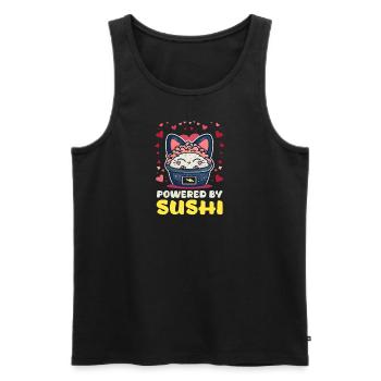 Sushi Roll Powered By Sushi - Men's Premium Organic Tank Top - black - Front - Michal (187cm)