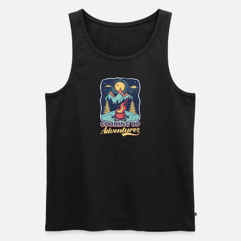 Camp Chef Koch Abenteuer - Männer Premium Bio Tank Top - Schwarz