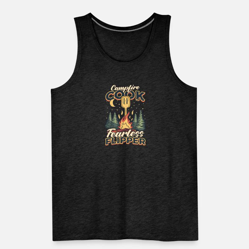 Cuisinier de feu de camp Camp Chef, palmier intrépide Débardeur bio Premium Homme