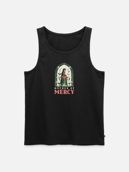 Virgin Mary Mother Of Mercy - Men's Premium Organic Tank Top - black