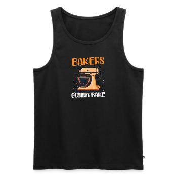 Bake Bakers Gonna Bake - Men's Premium Organic Tank Top - black - Front - AI Model Male 178 light (178cm)
