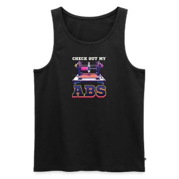 Accessoires pour imprimante 3D Découvrez mon ABS - Débardeur bio Premium Homme - noir - Devant - Michal (187cm)