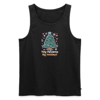 Weihnachten auf der Neugeborenen-Intensivstation Kleine Patienten, große Feiertage! - Männer Premium Bio Tank Top - Schwarz - Vorne - Michal (187cm)