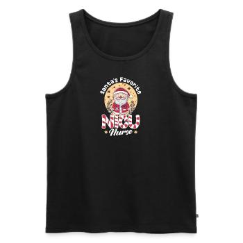 Weihnachts-Weihnachtsschwester des Weihnachtsmanns auf der Neugeborenen-Intensivstation - Männer Premium Bio Tank Top - Schwarz - Vorne - Michal (187cm)