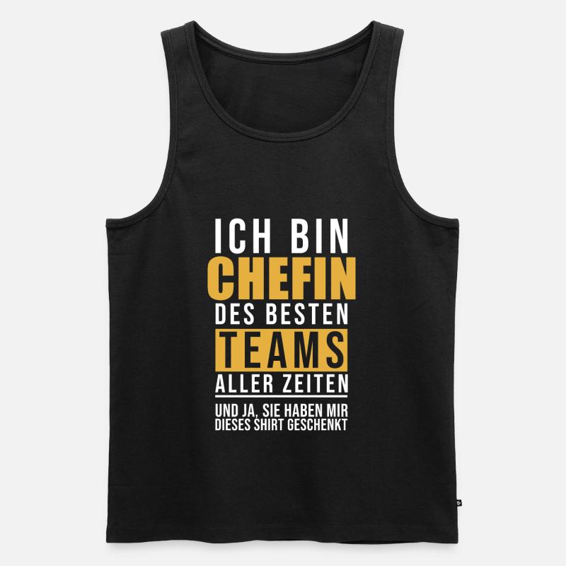 Chefin Lustige Geschenkidee - Männer Premium Bio Tank Top - Schwarz