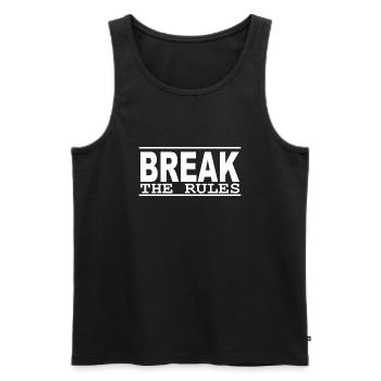 Break The Rules - Men's Premium Organic Tank Top - black - Front - Michal (187cm)