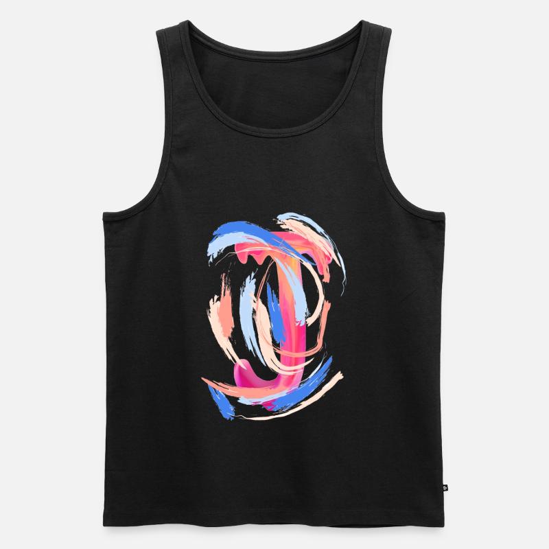 Buchstabe "J" - Männer Premium Bio Tank Top - Schwarz
