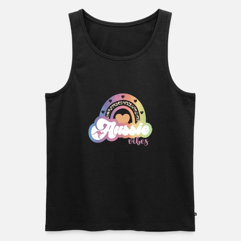 Aussie vibes - Männer Premium Bio Tank Top - Schwarz