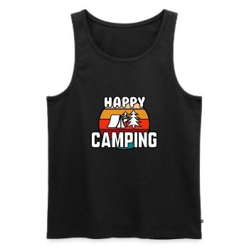 Happy camping - Débardeur bio Premium Homme - noir - Devant - Michal (187cm)