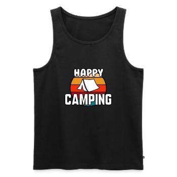 Viel Spaß beim Campen - Männer Premium Bio Tank Top - Schwarz - Vorne - Michal (187cm)