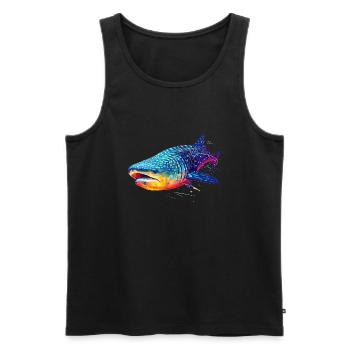 Walhai - Männer Premium Bio Tank Top - Schwarz - Vorne - Michal (187cm)
