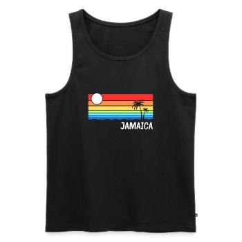 Jamaïque Caraïbes Vacances sur les îles - Débardeur bio Premium Homme - noir - Devant - Michal (187cm)