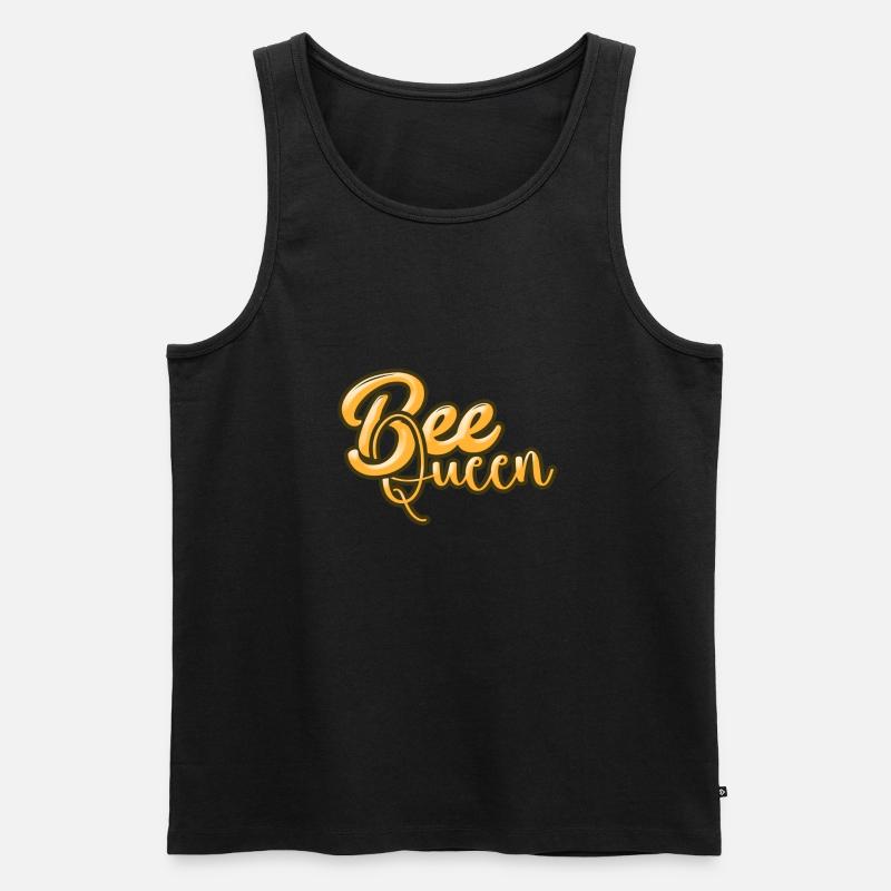 Bee queen - Männer Premium Bio Tank Top - Schwarz