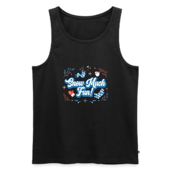 Ich Liebe Wintersaison Kaltes Klima Eis - Männer Premium Bio Tank Top - Schwarz - Vorne - AI Model Male 178 light (178cm)