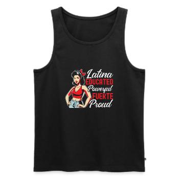 Latina Power Mexicain Espagnol Hispanique - Débardeur bio Premium Homme - noir - Devant - Michal (187cm)