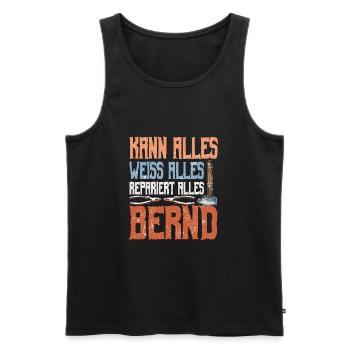Bernd Name Geschenk Spruch - Männer Premium Bio Tank Top - Schwarz - Vorne - AI Model Male 178 light (178cm)