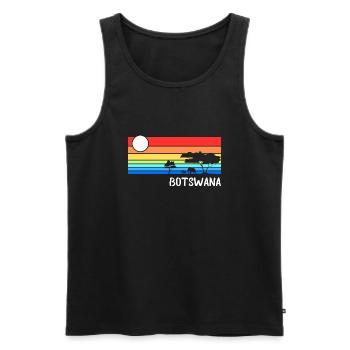 Botswana Afrika Botsuana Savanne Safari Urlaub - Männer Premium Bio Tank Top - Schwarz - Vorne - Michal (187cm)
