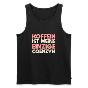 Koffein Ist Meine Einzige Coenzym - Männer Premium Bio Tank Top - Schwarz - Vorne - AI Model Male 178 light (178cm)