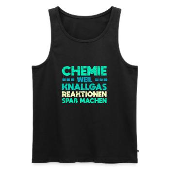 Chemie: Weil Knallgas-Reaktionen Spaß Machen - Männer Premium Bio Tank Top - Schwarz - Vorne - Michal (187cm)