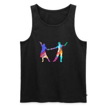 Couple Dance, Dancer, Dancing, Graffiti, Painting - Men's Premium Organic Tank Top - black - Front - Michal (187cm)