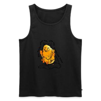 Ein Fuchs muss tun was ein Fuchs tun muss - Männer Premium Bio Tank Top - Schwarz - Vorne - AI Model Male 178 light (178cm)