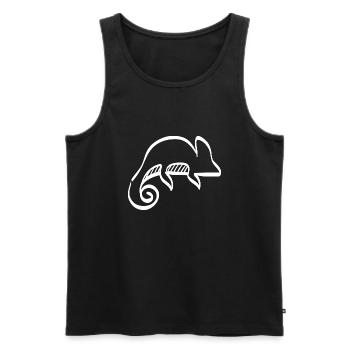 Chameleon - Men's Premium Organic Tank Top - black - Front - AI Model Male 178 light (178cm)