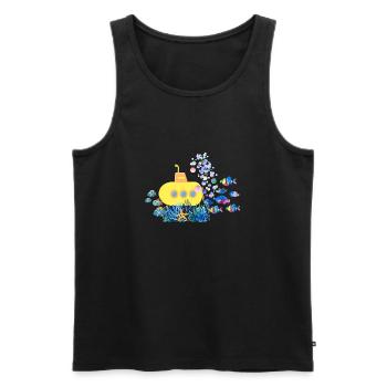 u-boot,boot,submarine,meer,fische,krebs,seestern - Männer Premium Bio Tank Top - Schwarz - Vorne - Michal (187cm)