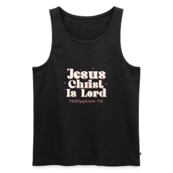 Jesus ist der Herr Bibelstudium Christentum Gott - Männer Premium Bio Tank Top - Schwarz - Vorne - Michal (187cm)