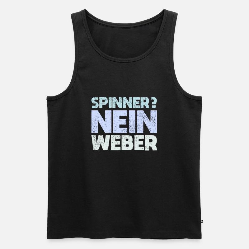 Spinner? Nein, Weber - Männer Premium Bio Tank Top - Schwarz
