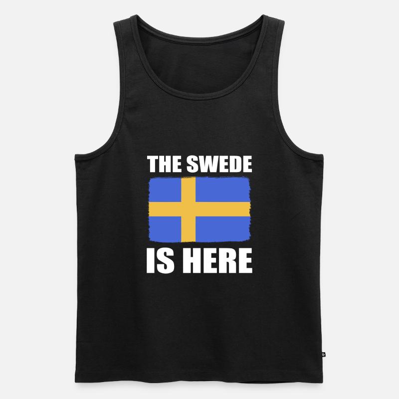Schweden Schwedisch - Männer Premium Bio Tank Top - Schwarz