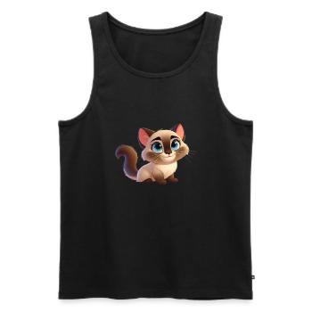 Siamese 20 - Men's Premium Organic Tank Top - black - Front - AI Model Male 178 light (178cm)