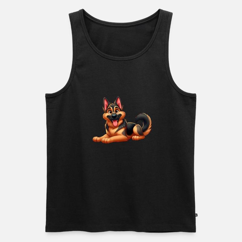 Deutscher Schäferhund 3 - Männer Premium Bio Tank Top - Schwarz