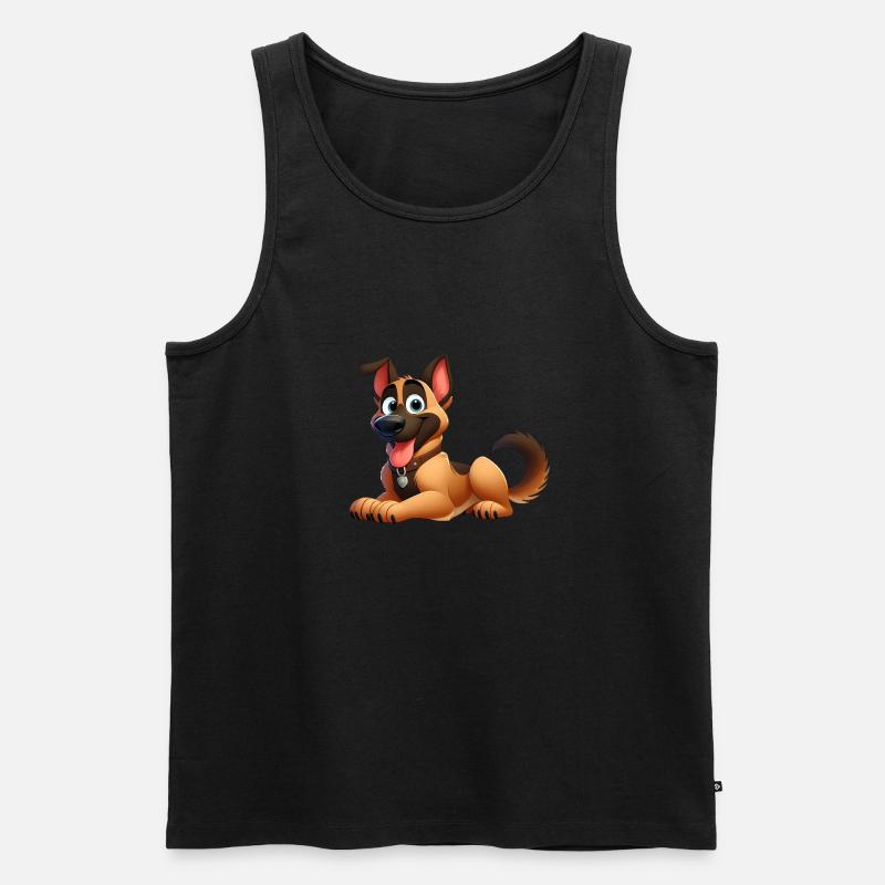 Deutscher Schäferhund - Männer Premium Bio Tank Top - Schwarz