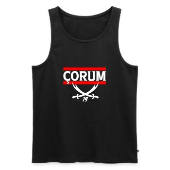 Çorum alevi 19 - Männer Premium Bio Tank Top - Schwarz - Vorne - AI Model Male 178 light (178cm)
