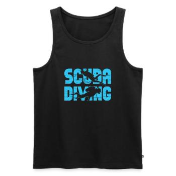 Tauchen Diving Vintage Underwater Sprüche - Männer Premium Bio Tank Top - Schwarz - Vorne - AI Model Male 178 light (178cm)