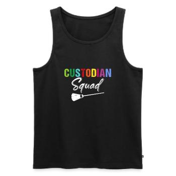 Hausmeister Custodian Vintage Facility Manager - Männer Premium Bio Tank Top - Schwarz - Vorne - Michal (187cm)