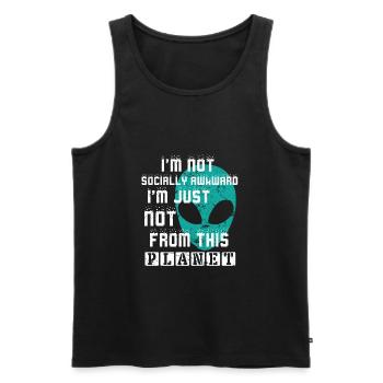 Alien alien planet - Men's Premium Organic Tank Top - black - Front - AI Model Male 178 light (178cm)