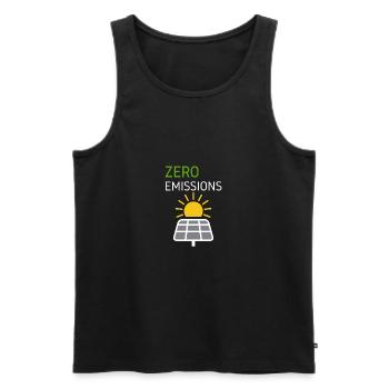 Zero Emissions Solar Sonne - Männer Premium Bio Tank Top - Schwarz - Vorne - AI Model Male 178 light (178cm)