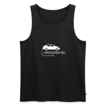 Emissionsfrei Elektro Auto - Männer Premium Bio Tank Top - Schwarz - Vorne - Michal (187cm)