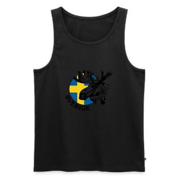 SVERIGE Elk Suède Wilderness Wilderness Wilderness Wilsigns - Débardeur bio Premium Homme - noir - Devant - Michal (187cm)