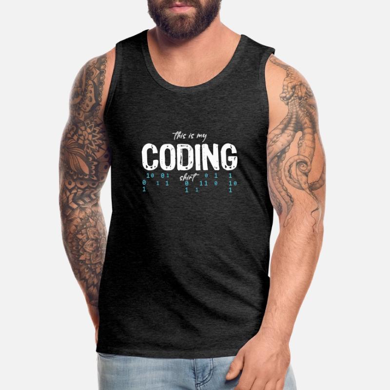 Programmierer Softwareentwickler Coder Sprüche Männer Premium Bio Tank Top